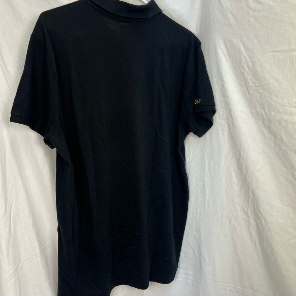 Polo Ralph Lauren black custom fit polo shirt with logo. - Picture 15 of 16
